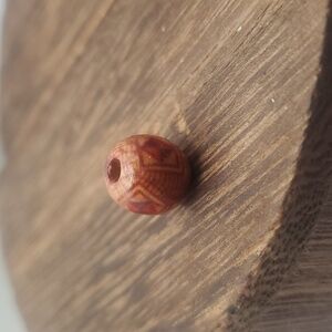 Tiki sunrise patterned bead charm